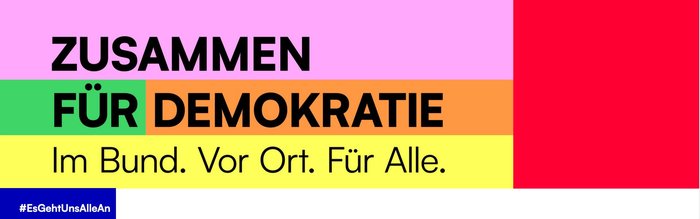 Logo des Bündnisses Zusammen für Demokratie